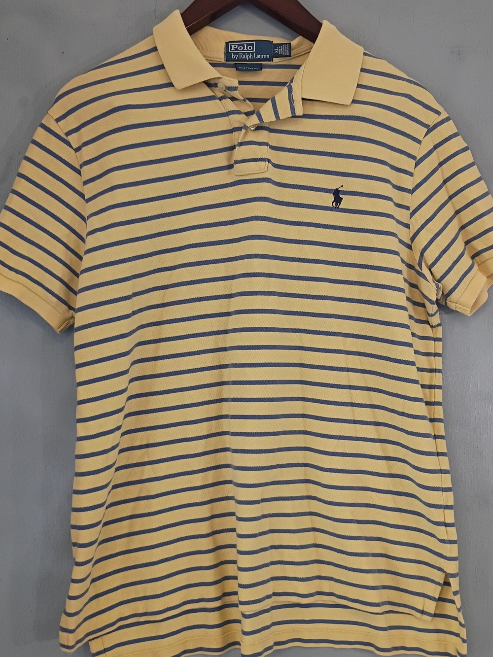 Ralph Lauren Yellow & Blue Striped Polo Shirt